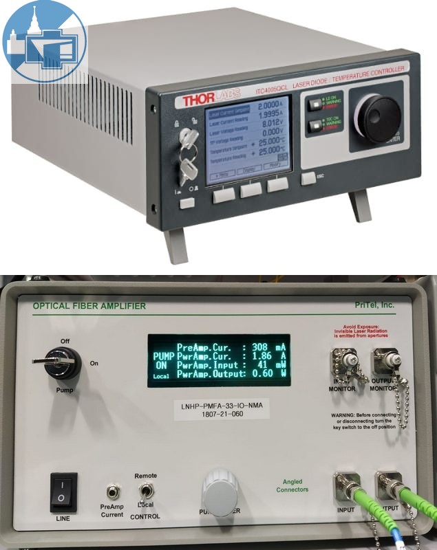 Комплект оборудования для создания и исследования акустооптических устройств (усилитель и контроллер)